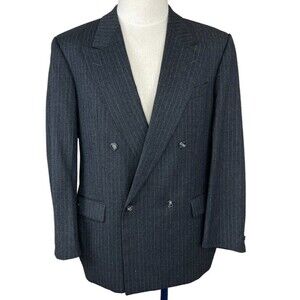 Ronaldus Shamask Mens Stripes Wool Blazer 40R Vintage Lined